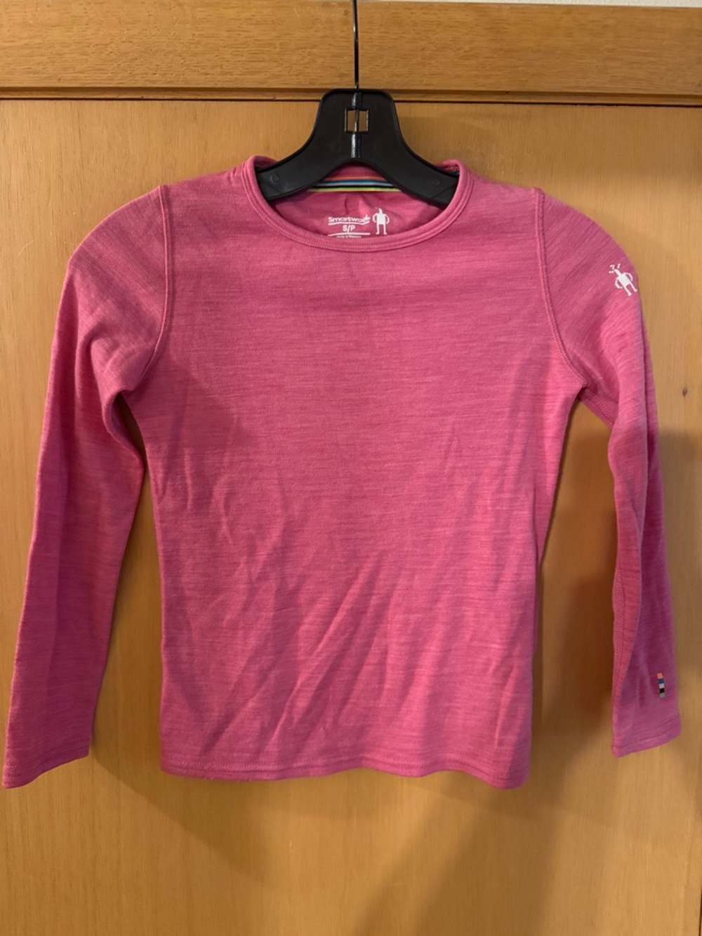 Smartwool Kids Girls Long Sleeve Wool Top Shirt Outdoor Pink Size Small